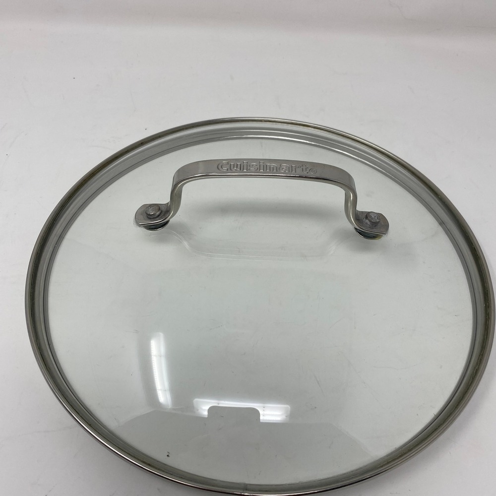 Cuisinart 10" Outer  / 9.25" Inner Lid Glass Stainless Steel Handle Replacement